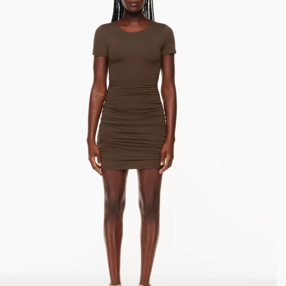 Aritzia Babaton Contour Ruched Mini Dress XS
